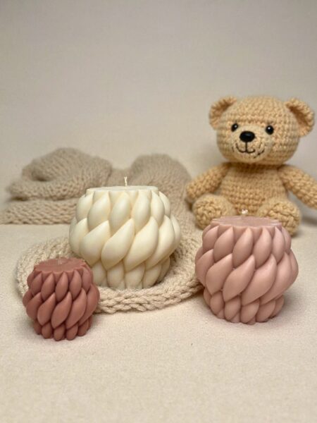 Świeca dekoracyjna – Włóczka Zestaw