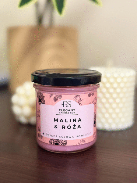 Świeca sojowa – Malina & Róża