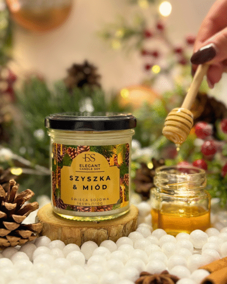 Świeca sojowa – Szyszka & Miód