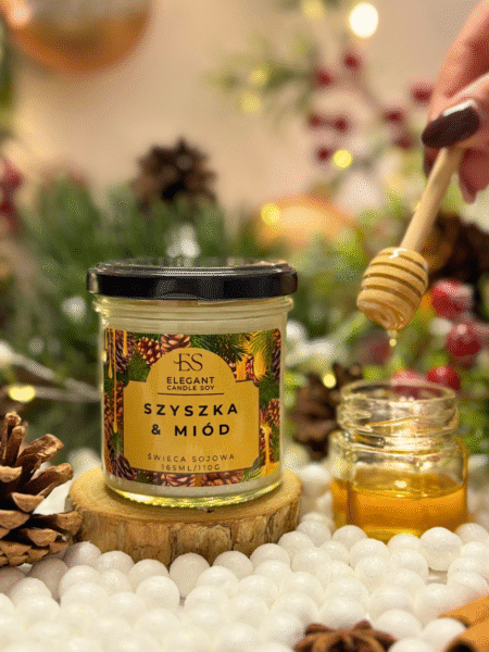 Świeca sojowa – Szyszka & Miód