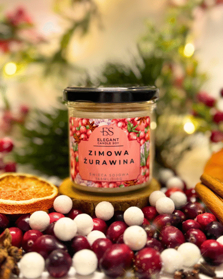 Świeca sojowa – Zimowa Żurawina