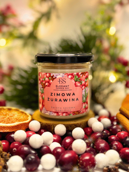 Świeca sojowa – Zimowa Żurawina