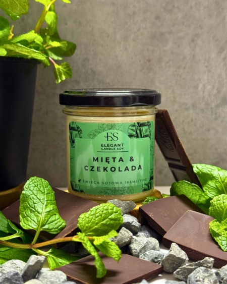 Świeca sojowa – Mięta & Czekolada